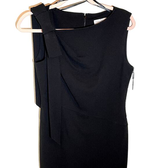 Calvin Klein, Size 6, Black Formal Dress with Bow - Picture 4 of 9